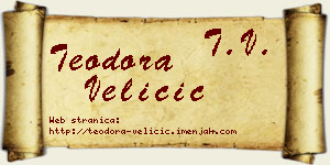 Teodora Veličić vizit kartica